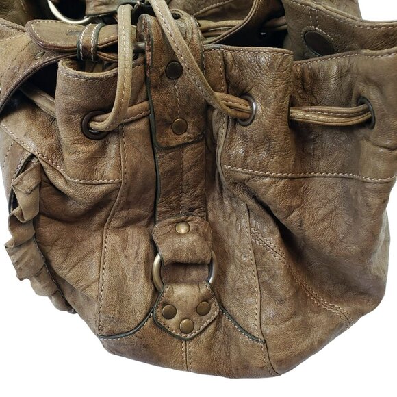 Hayden-Harnett Leather Hobo Handbag Paule Marrot Editions - Picture 10 of 12